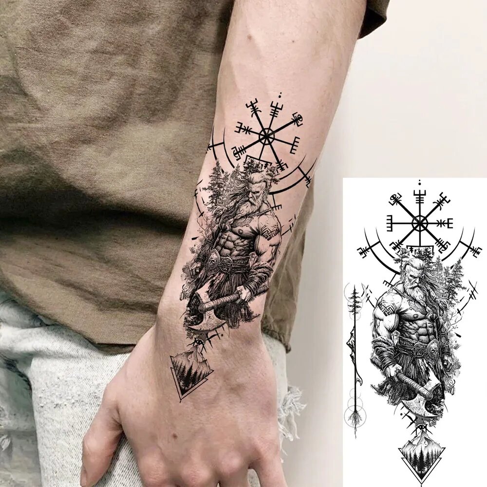 Tattoo'шки Временные тату без пленки (темнеют через 24 часа) 17*15см, долговременная
