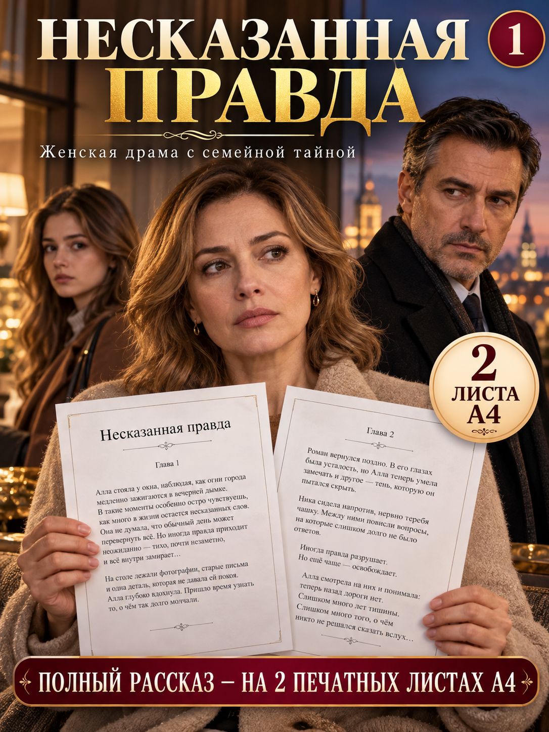 Печатная история "Несказанная правда", 2 листа А4