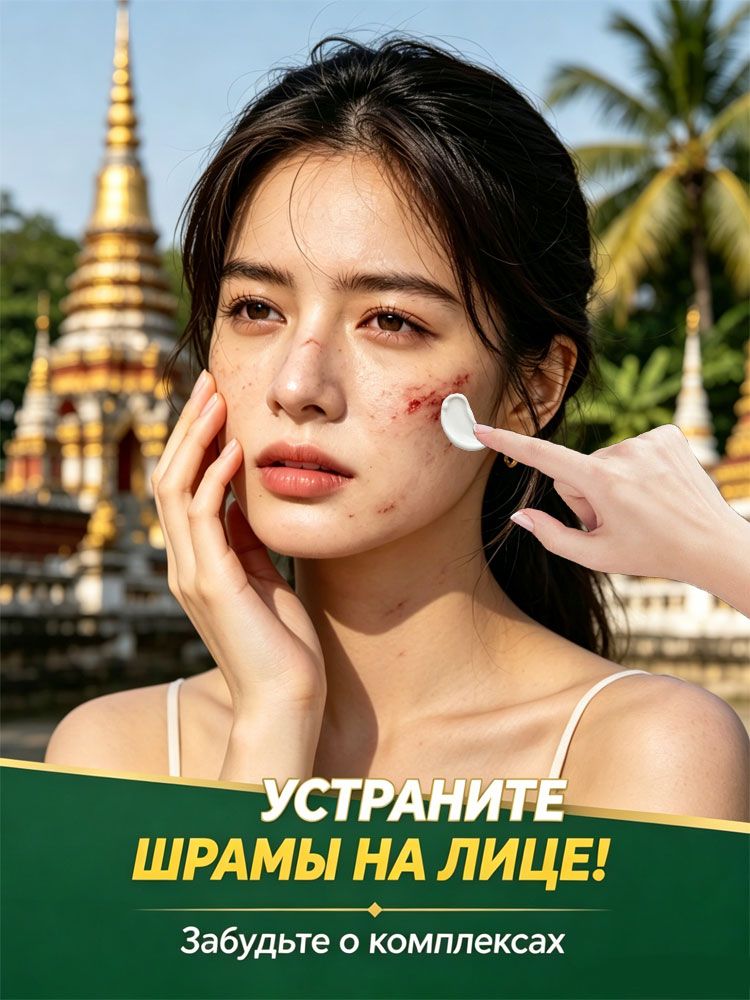 Крем, используемый для удаления шрамов. Быстро удаляет шрамы, растяжки, следы от угревой сыпи и ожоги. Мягкий и не вызывающий раздражения, подходит как для мужчин, так и для женщин. 18 граммов
