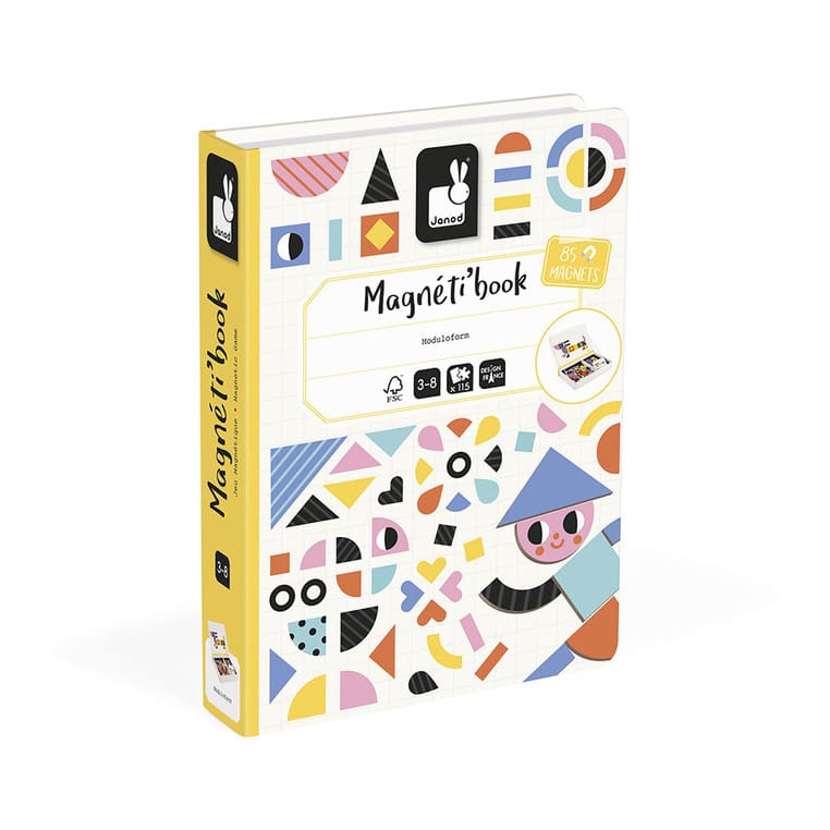 Головоломка Janod Magneti'book Формы, 85 магнитов, 30 карточек