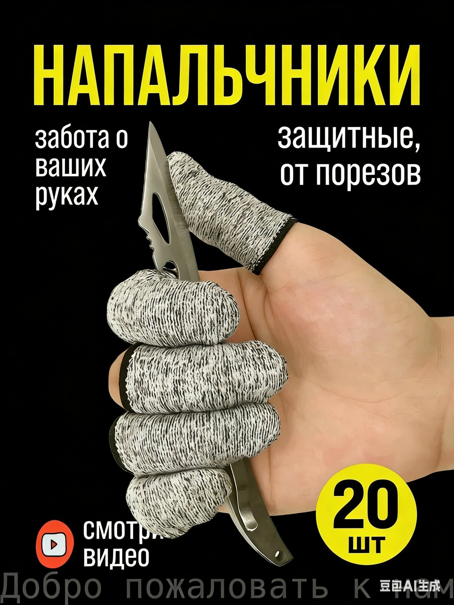Защитные напальчники для рук. Напальчник с защитой от порезов 20 штук. Перчатки-напальчники.