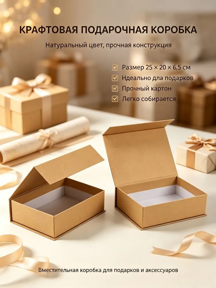 Шкатулка для творчества 25х20х6.5 см / Большая шкатулка