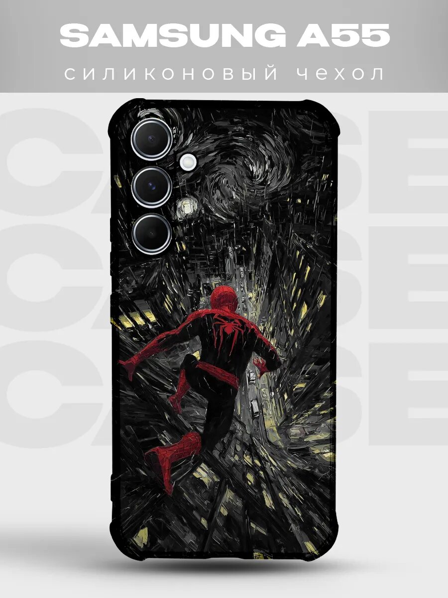 Чехол на Samsung A55 Человек-паук комикс spider man марвел
