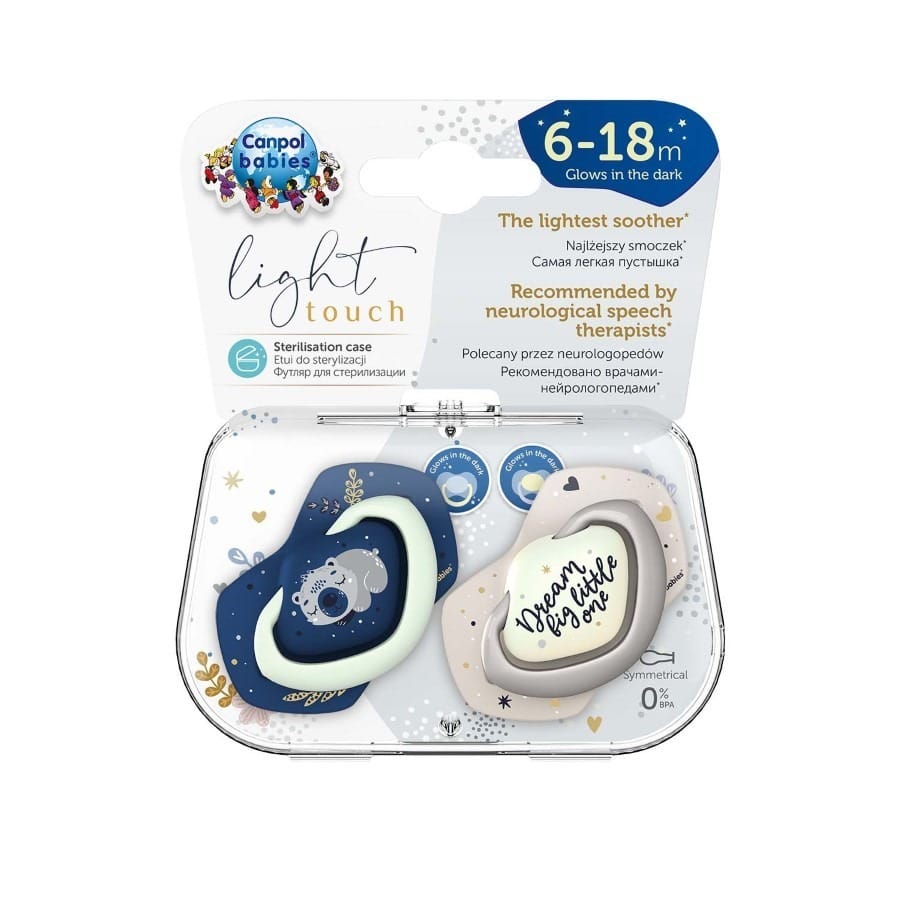 Пустышка Canpol Babies Sleepy Koala, синий, 6-18 месяцев, 2 шт