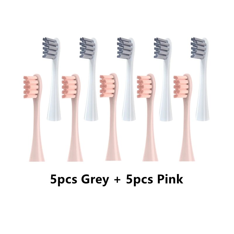 Сменные насадки Oclean, 5Pink + 5Grey, мягкие