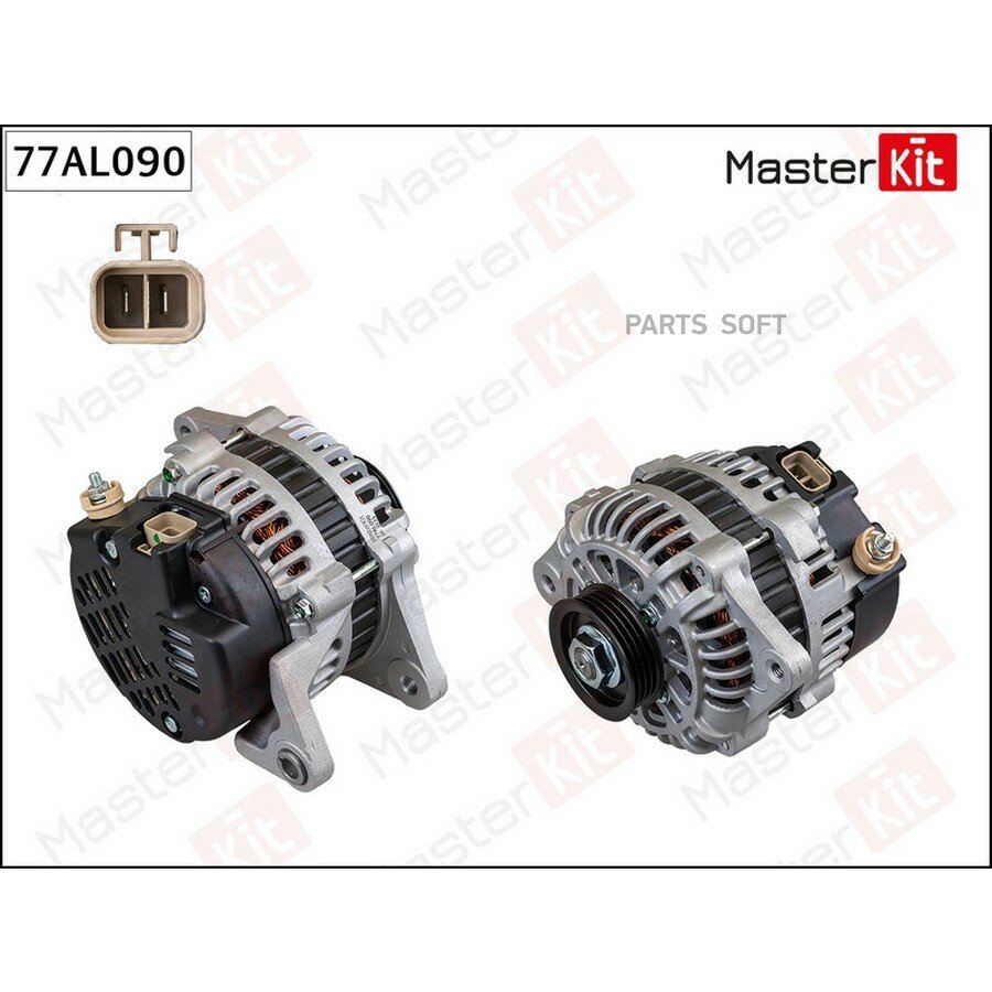 Генератор KIA RIO, SPECTRA 77AL090 от официального дистрибьютора, MASTERKIT, артикул 77AL090