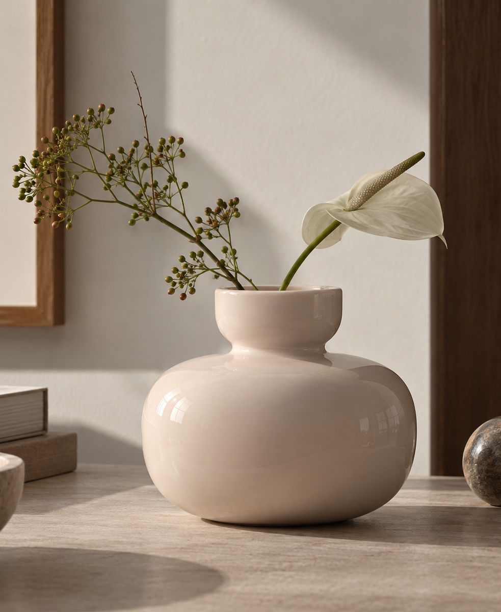 Ваза Iittala Nappula beige 13х11,5 см.