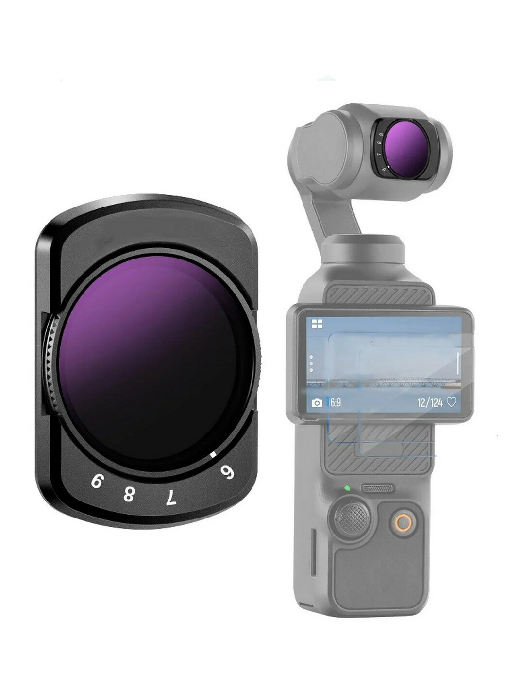 Фильтр FL-51 ND64-ND512, для DJI Osmo Pocket 3, магнитное крепление
