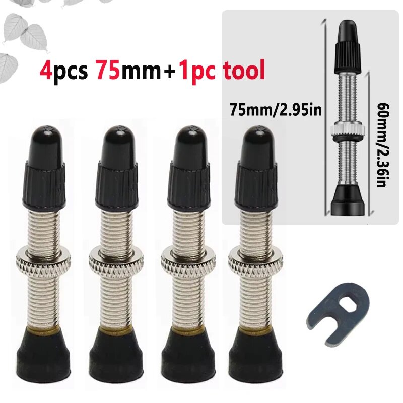 Преста клапана для бескамерных шин 4pcs 75mm with tool