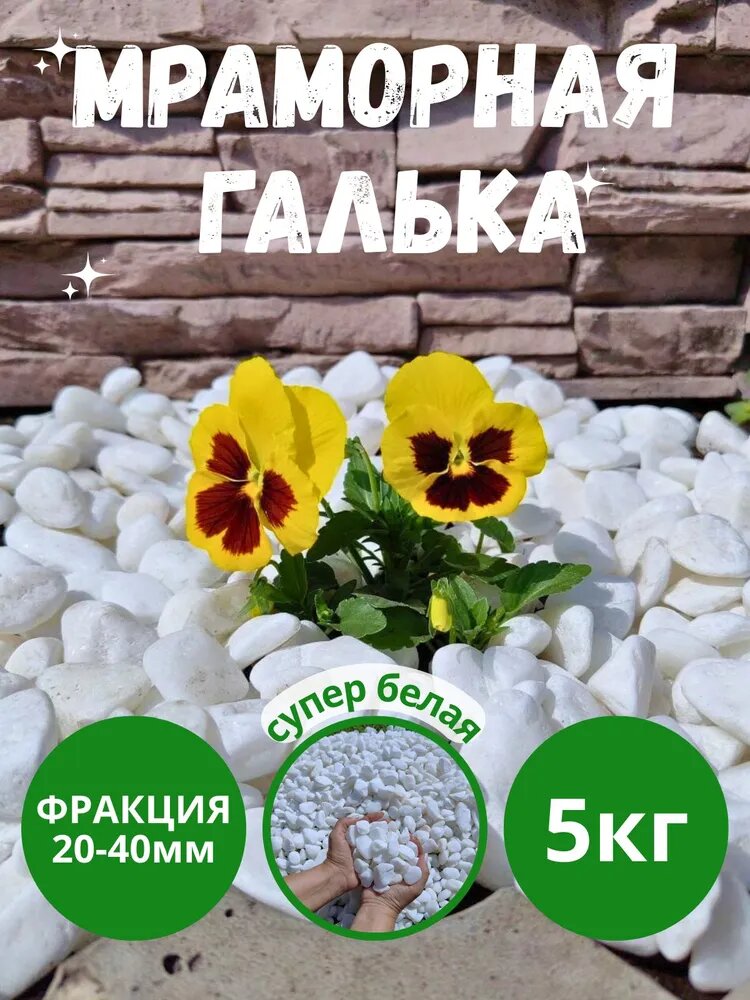 Мраморная галька 5 кг