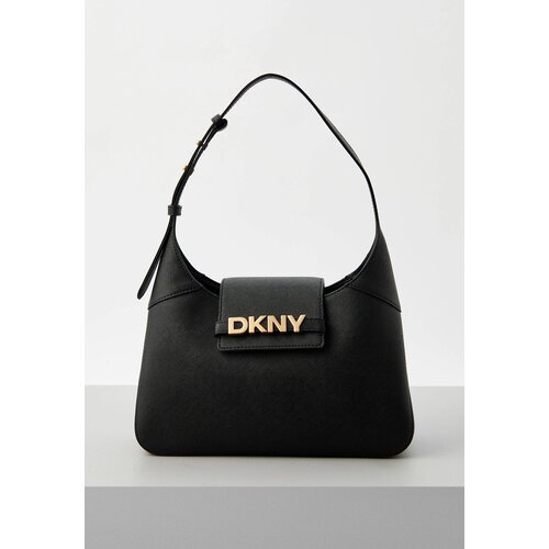 Сумка DKNY, фактура зернистая, матовая, черный/золотой