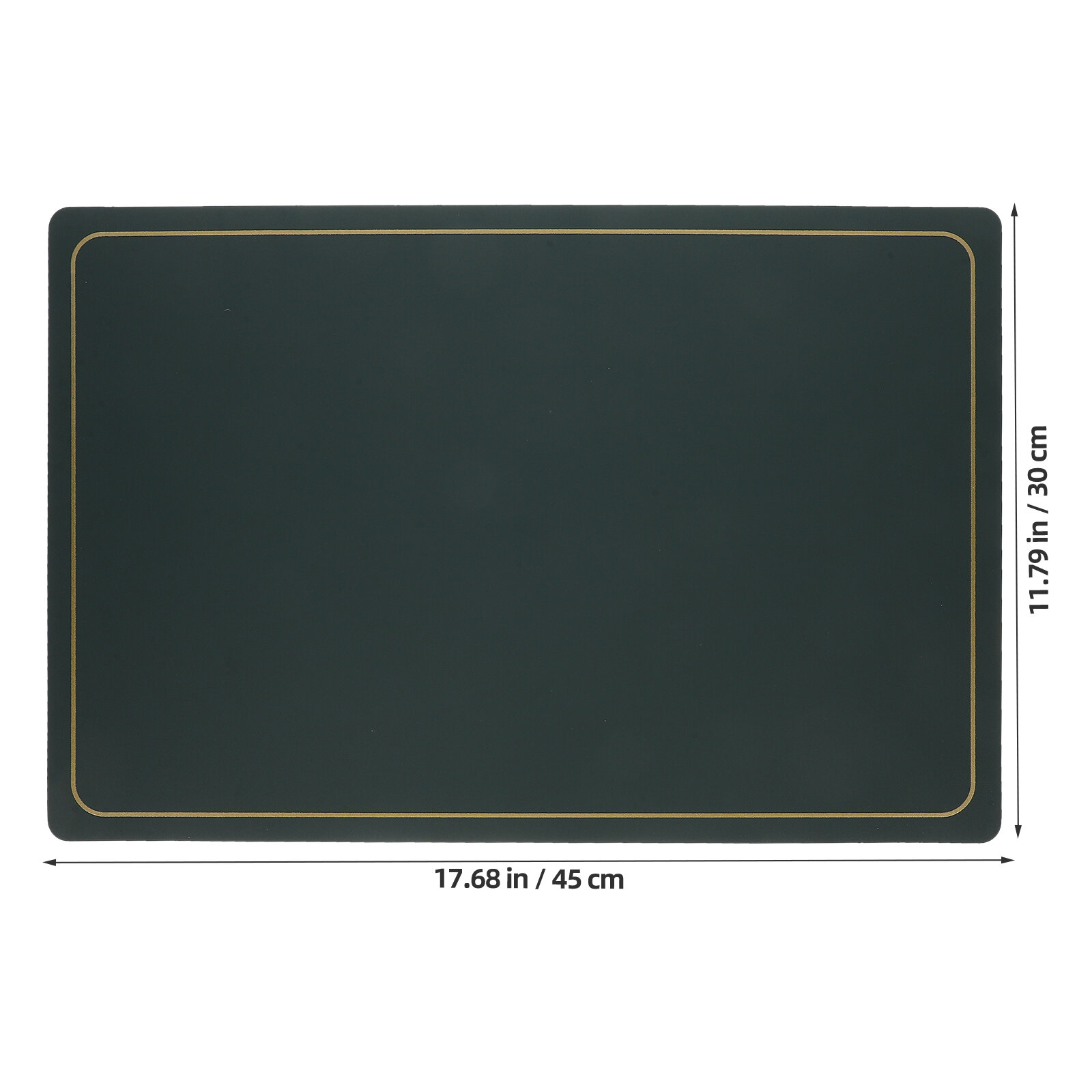 Набор Из 4 Штук Подставок Для Посуды Из PU Размер 45.00X30.00X0.15CM Тёмно-Зелёный
