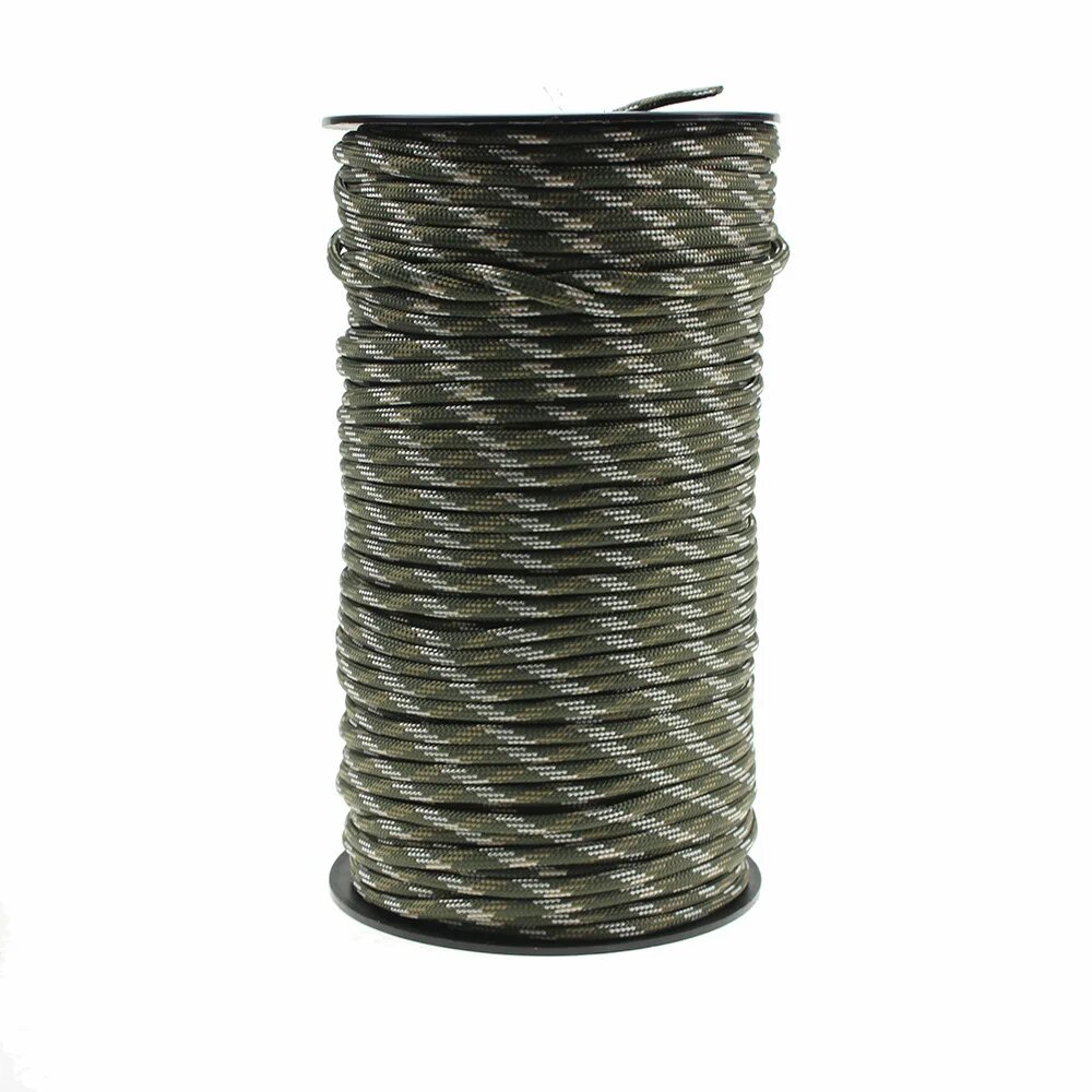 Тактический паракорд 550, 100м, 4мм Зеленый, Green Camouflage, 31m