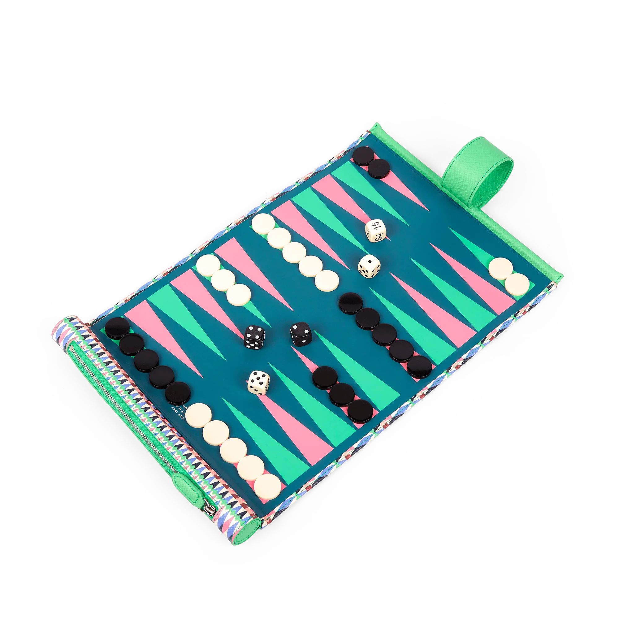 Smythson Нарды Backgammon Roll in Panama Harlequin