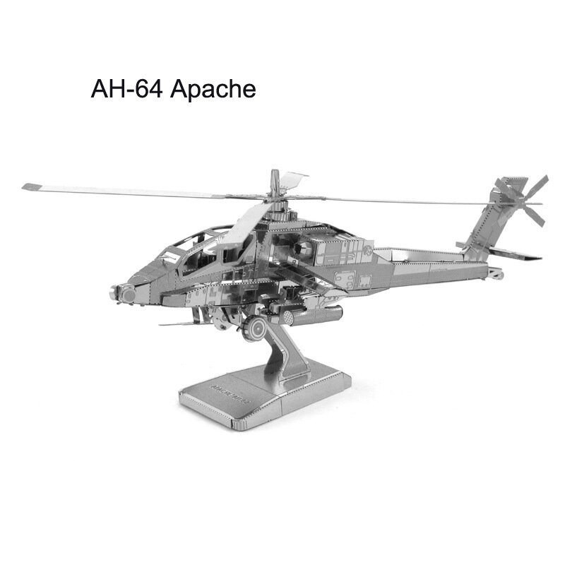 3D металлический пазл вертолет AH64 Apache модель сборная игрушка модель подарок