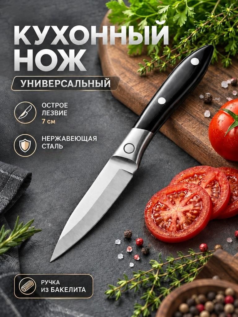 Нож овощной универсальный для чистки овощей и фруктов 666 sanliu