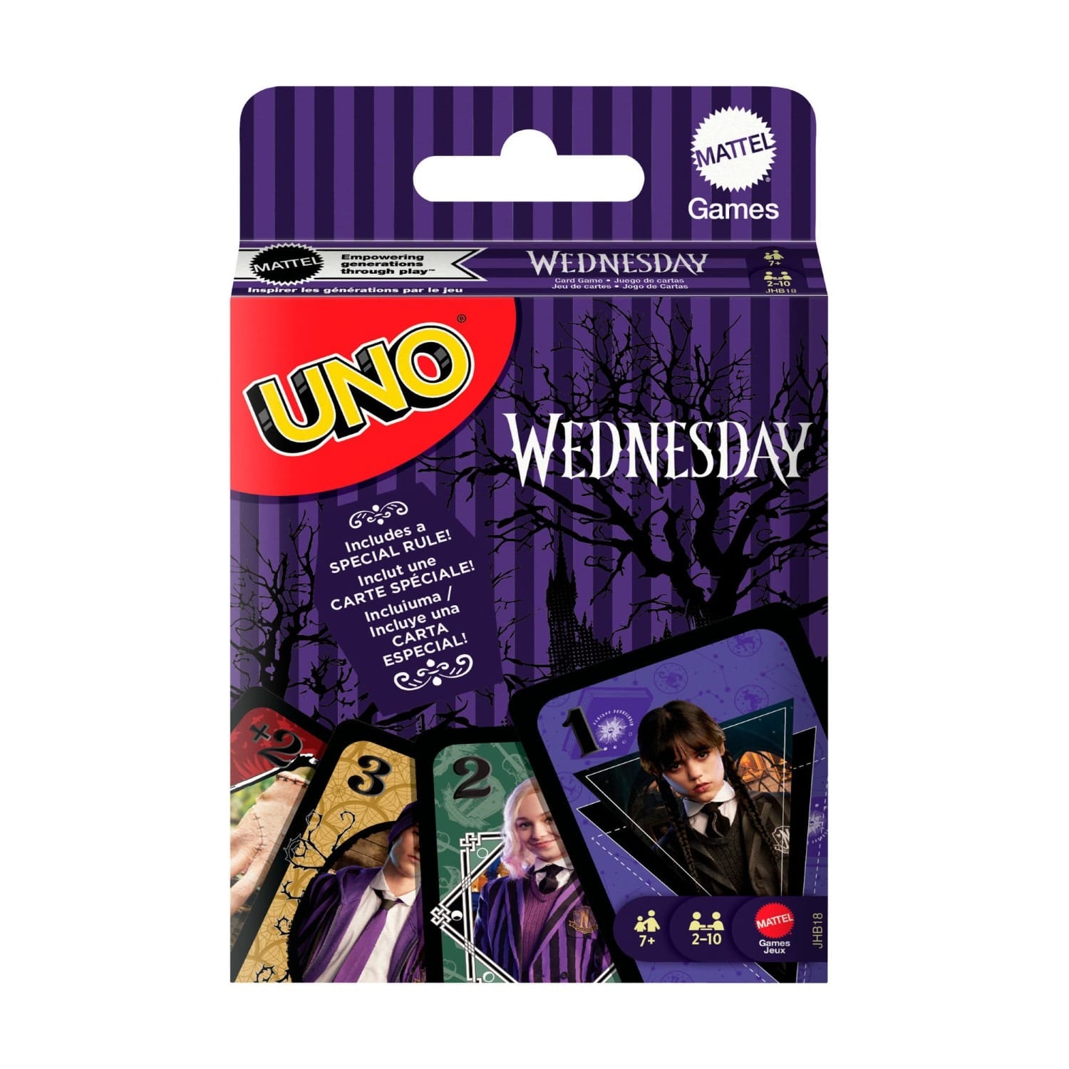 Настольная игра Mattel Games UNO Wednesday, разноцветный