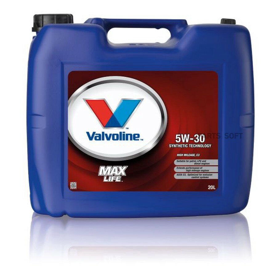MAXLIFE C3 5W30 PL 20 L, шт от официального дистрибьютора, VALVOLINE, артикул 872367