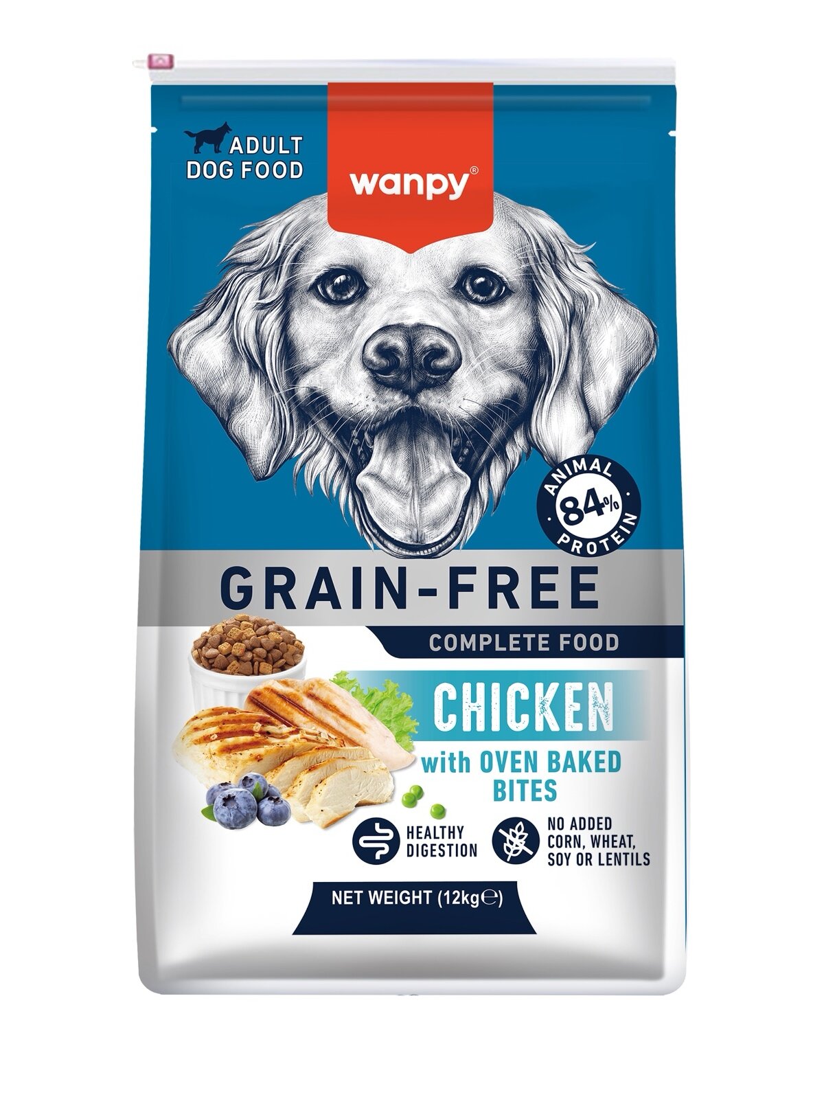Сухой корм Wanpy Dog беззерновой с курицей для взрослых собак 12 кг