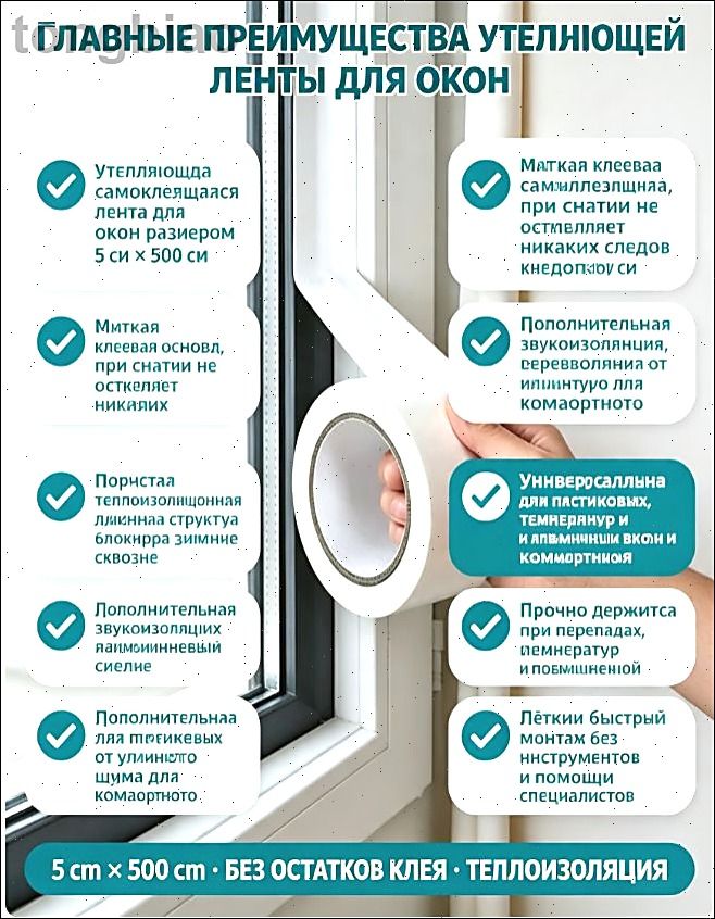 Теплолента уплотнитель самоклеящаяся для окон и дверей 10 метров, белая, сильная адгезия, не оставляет следов