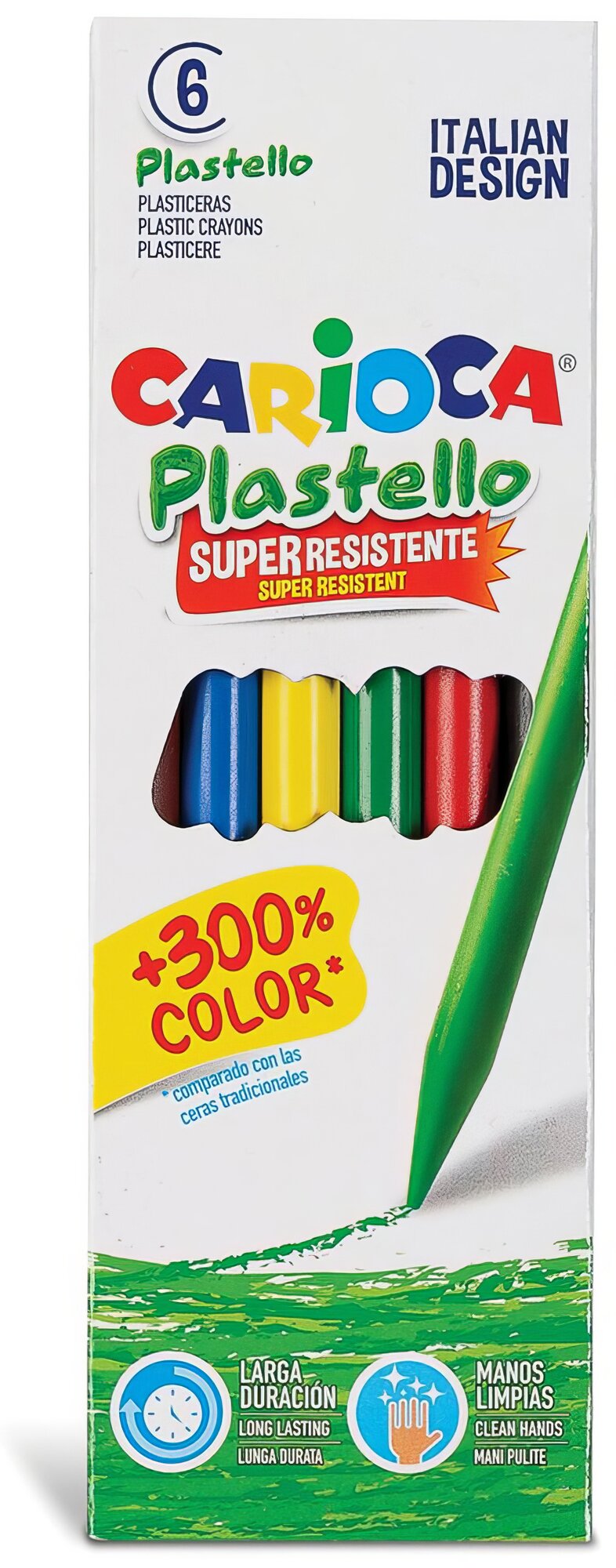 Carioca Набор мелков пластиковых Plastello 6 цв. , 6 шт 42879