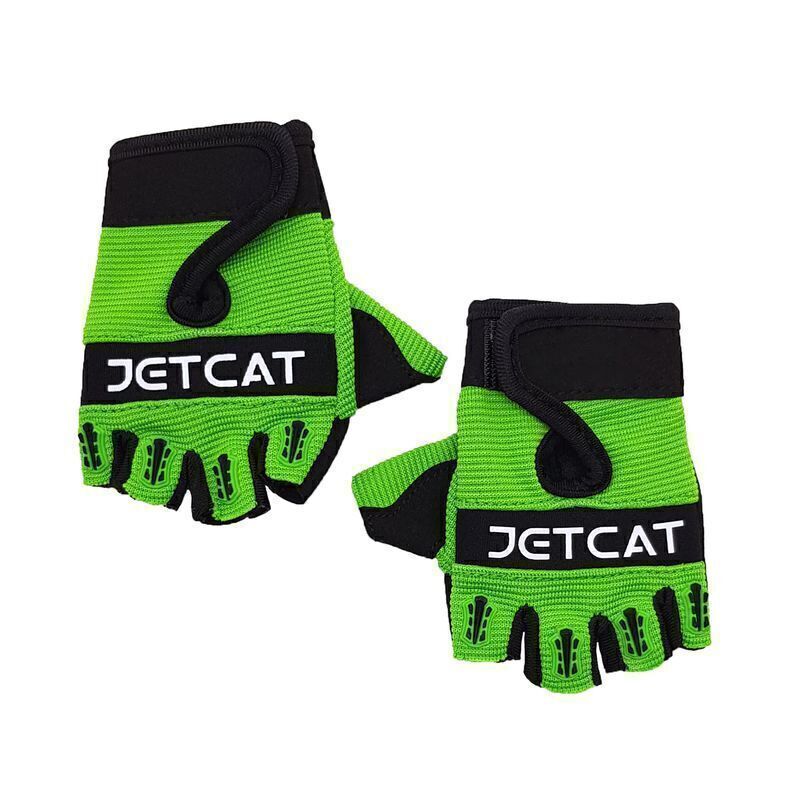 Велоперчатки JETCAT детские защитные (без пальцев) - PRO - Зелёные S перчатки