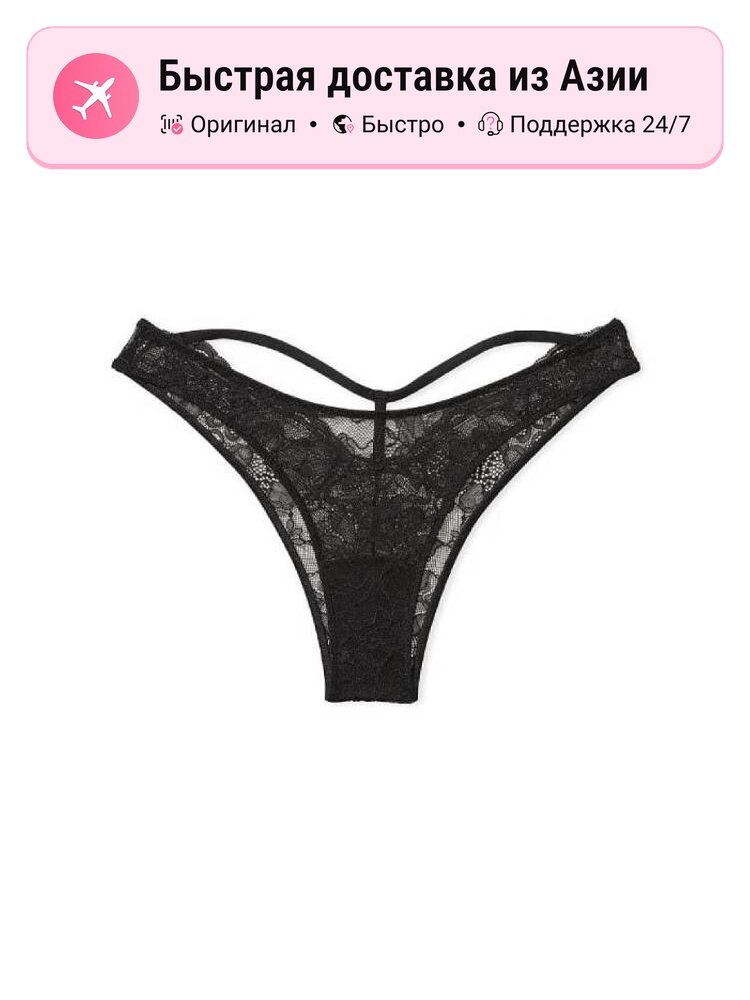 Женские трусы-стринги Victoria's Secret 9985434, черный, XS EU