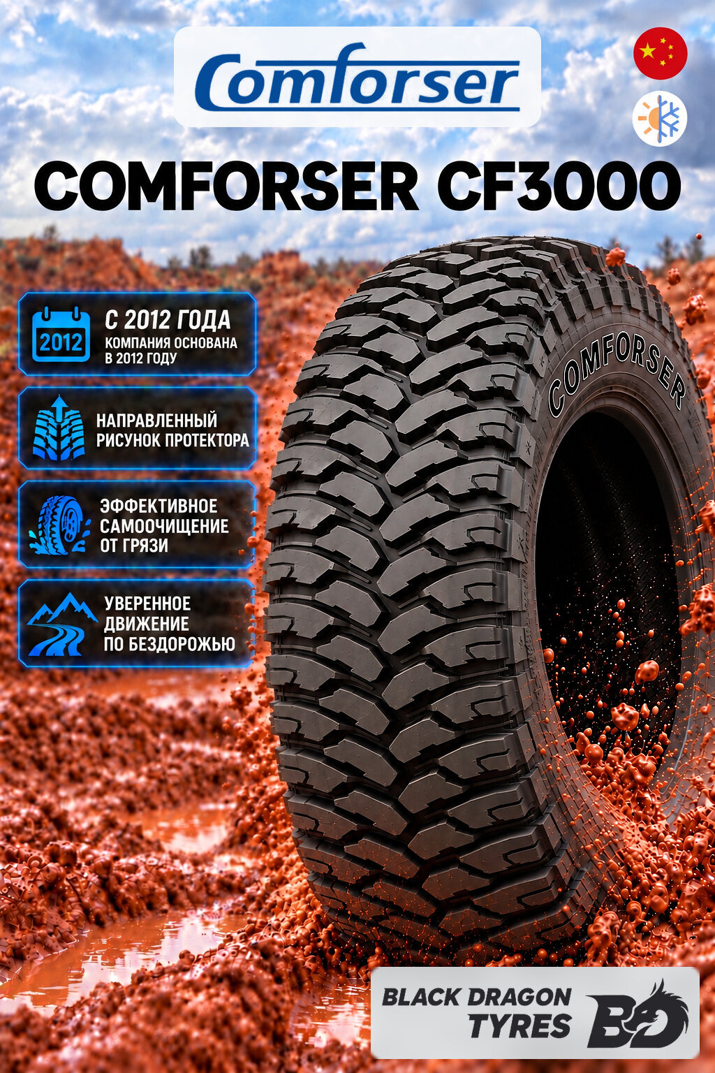 Всесезонные шины Comforser CF3000 265/65 R17 120/117Q , для внедорожника