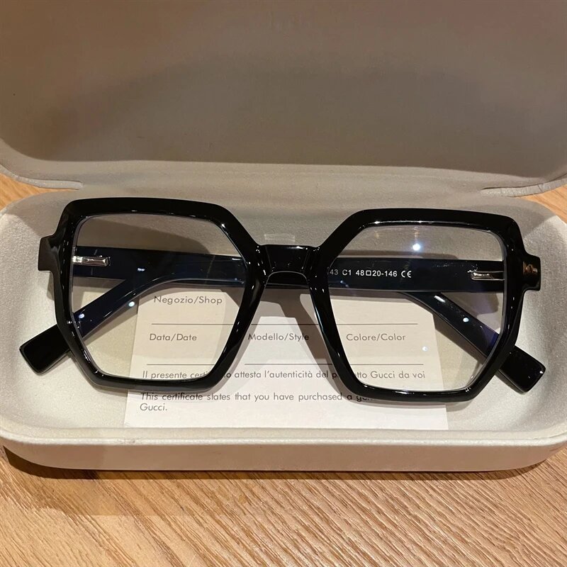 CLLOIO мужские квадратные очки для зрения C1-Black, -350