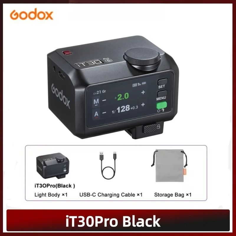 Godox IT30 Pro Мини-вспышка TTL, 2,8-дюймовый сенсорный экран, беспроводная вспышка для камеры 2.4G, автоматическая экспозиция