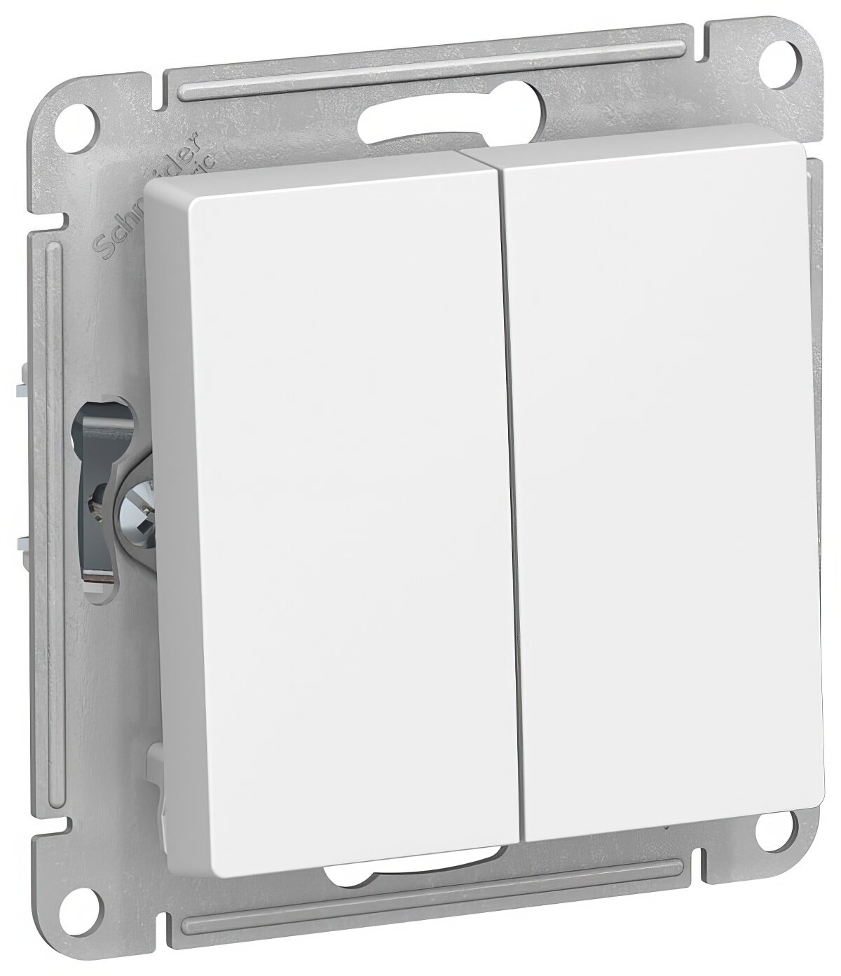 2-клавишный переключатель Systeme Electric (Schneider Electric) ATLASDESIGN сх.6, 10АХ, белый ATN000165