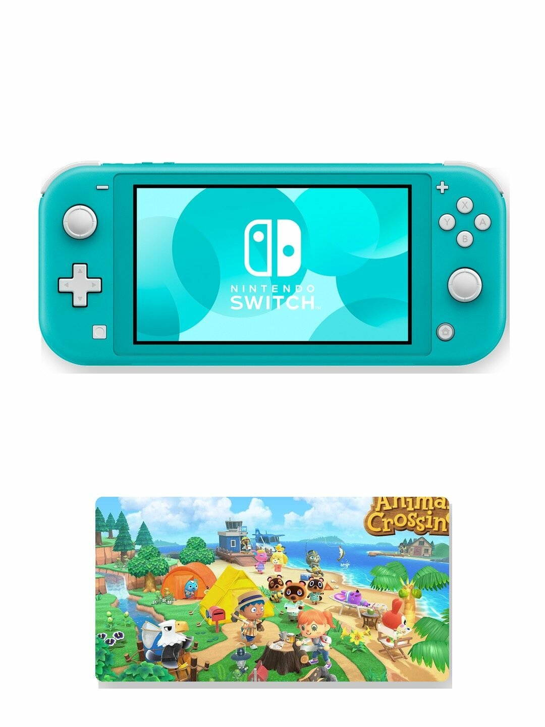 Игровая приставка Nintendo Switch Lite 32 ГБ, бирюзовая, европейская версия + игра Animal Crossing: New Horizons