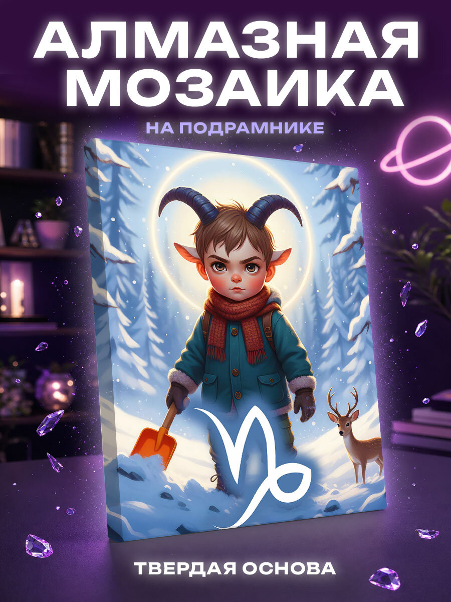 Алмазная мозаика Козерог