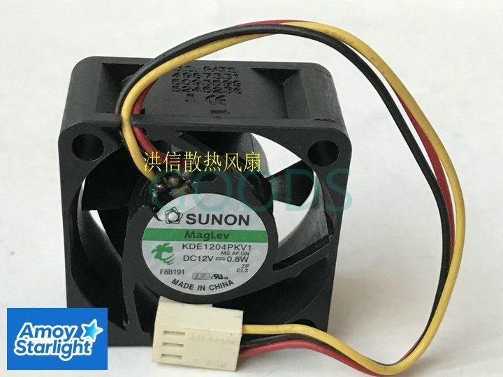 SUNON KDE1204PKV1 12V 0.8W 4020 4CM 3-проводной, бесшумный вентилятор, магнитная левитация