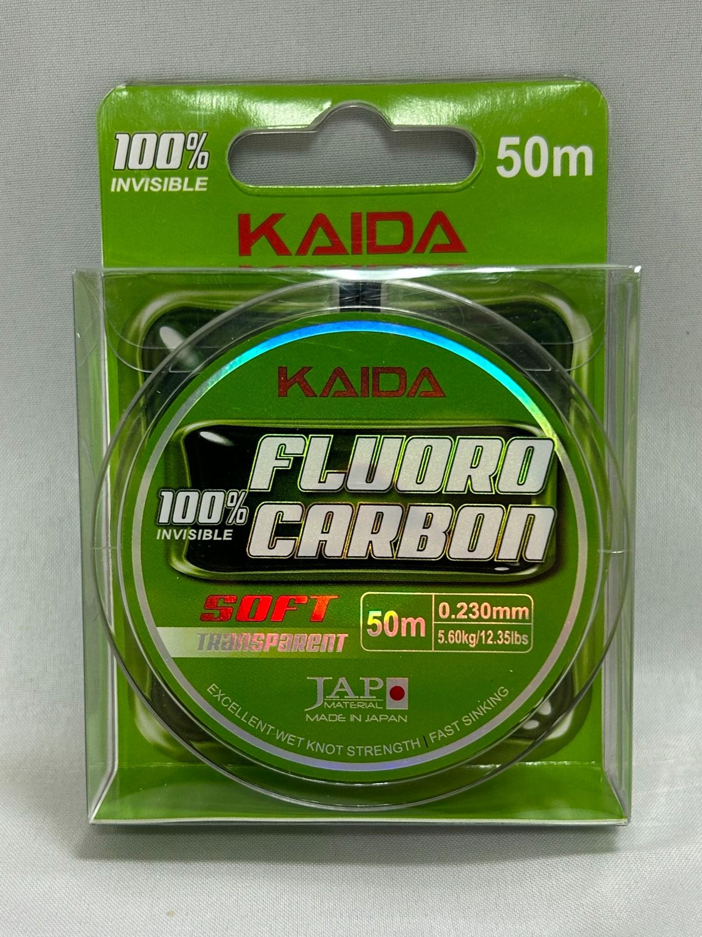 Леска флюорокарбоновая KAIDA FLUOROCARBON SOFT 0,23 мм - 5,60 кг, 50 м