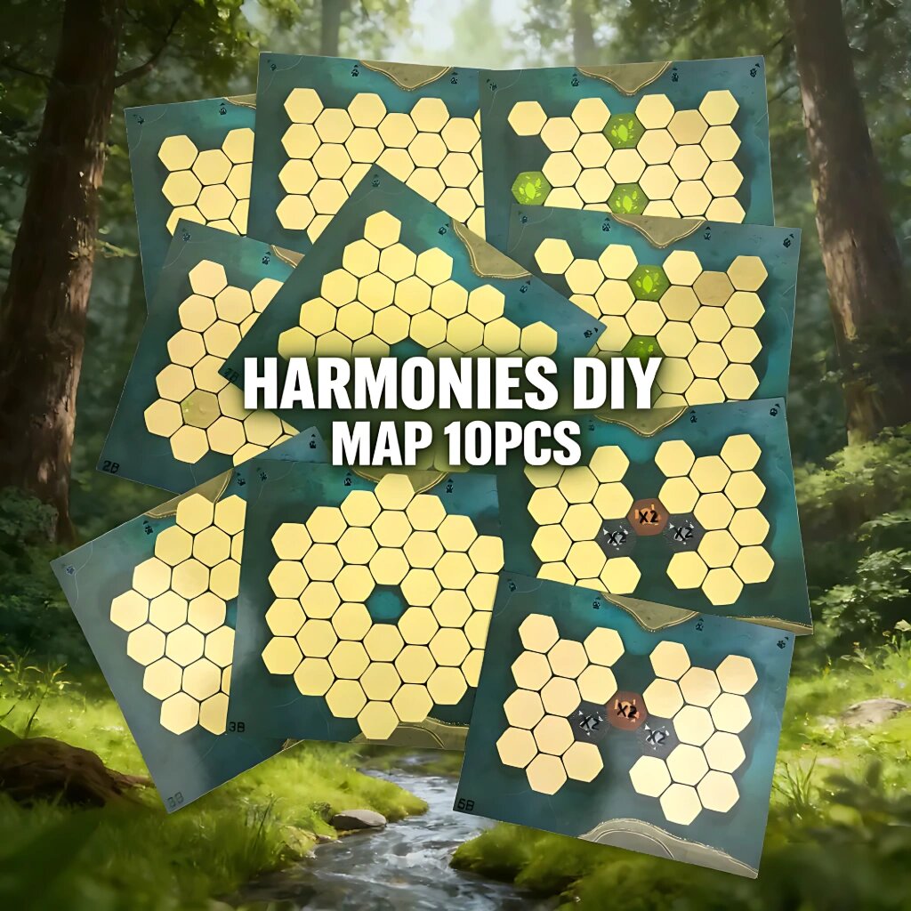 Дополнение Harmonies DIY Map, 10pcs - Улучшенная версия карты для настольной игры. Требуется базовая игра.