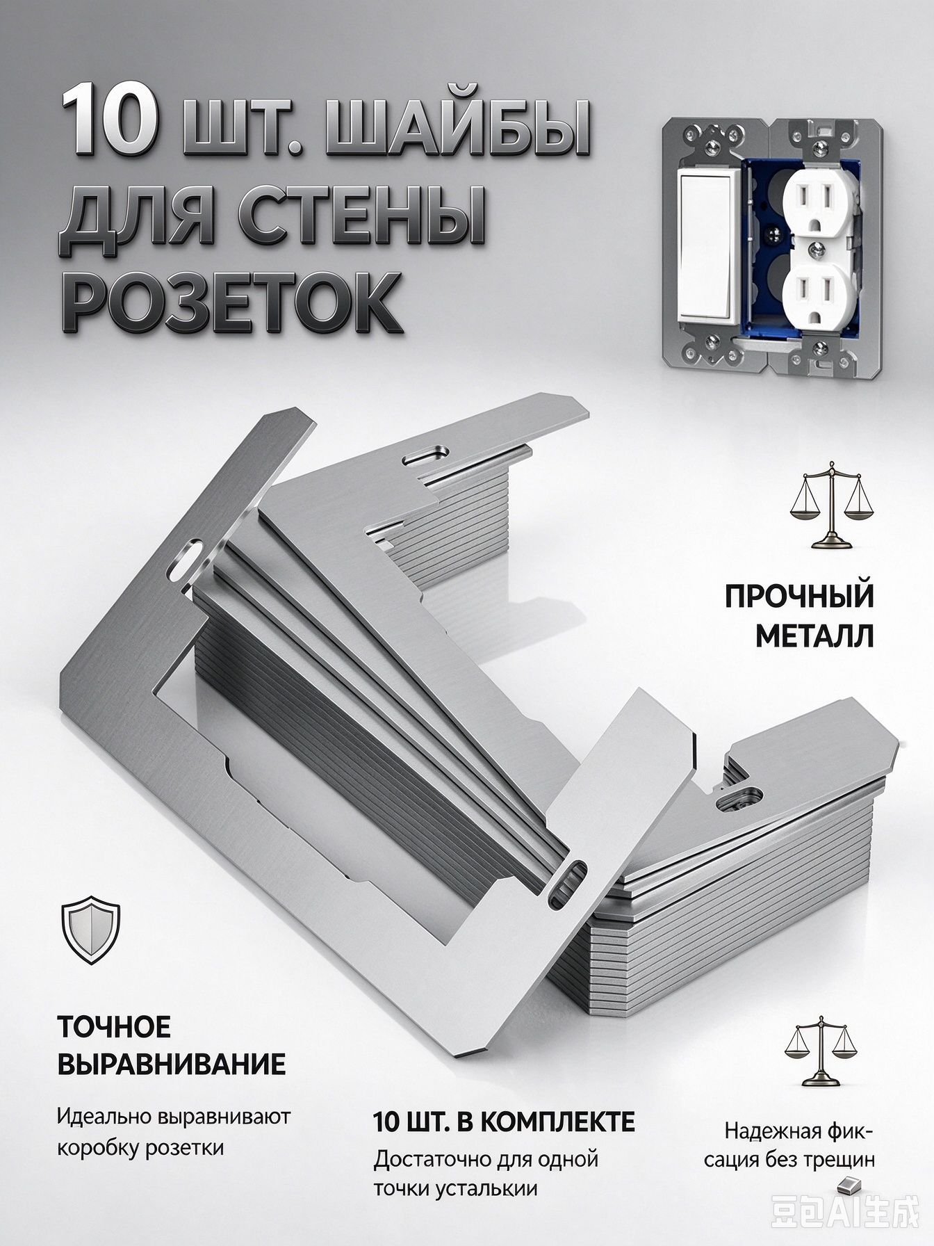 Прокладка настенной панели розетки из 10шт