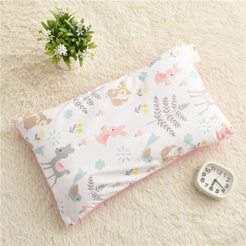 Хлопковая подушка для малышей 3-10 лет, все сезоны, 30x50x8 см, джунгли олень для школы