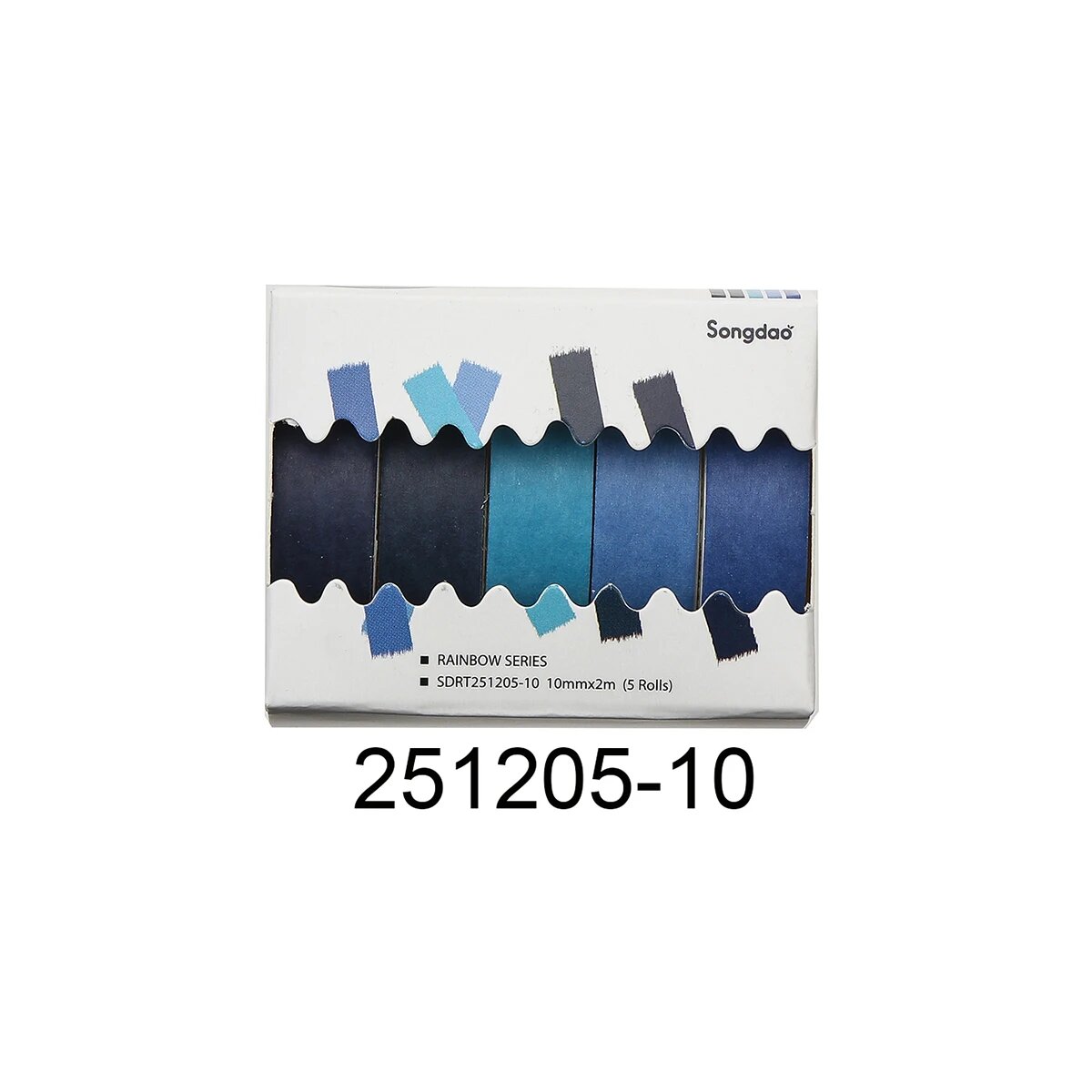 Набор из 5 цветных лент Washi Tape 10 мм 251205-10