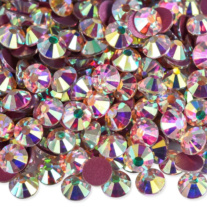 Стразы OBOOU SS3-SS50 для декорирования SS30--288pcs, Crystal AB Rose