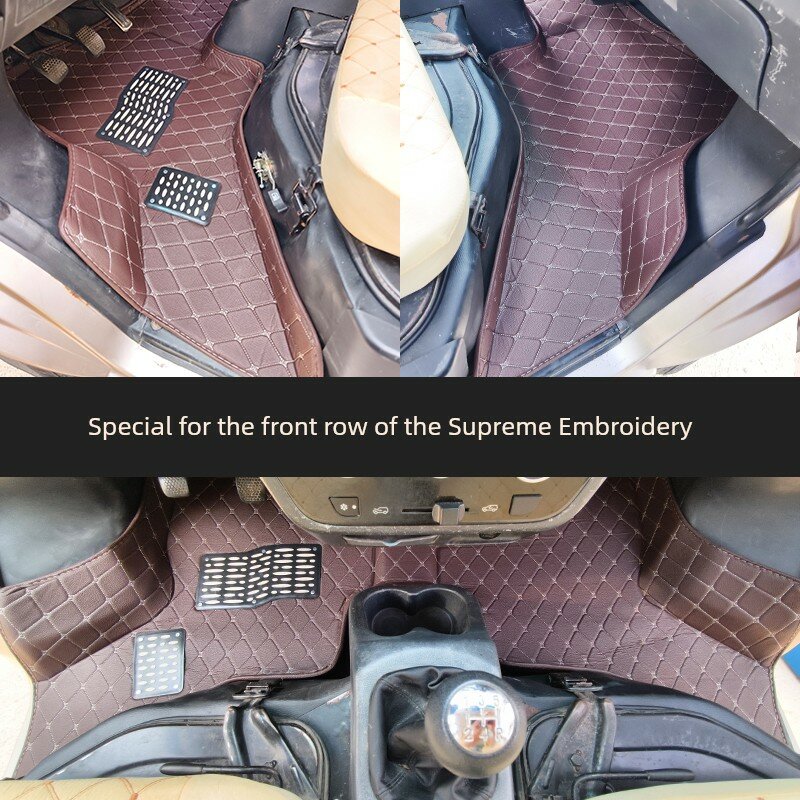 Автомобильные коврики Jinbei T52/T50 для передних сидений, премиум вышивка, кофейный