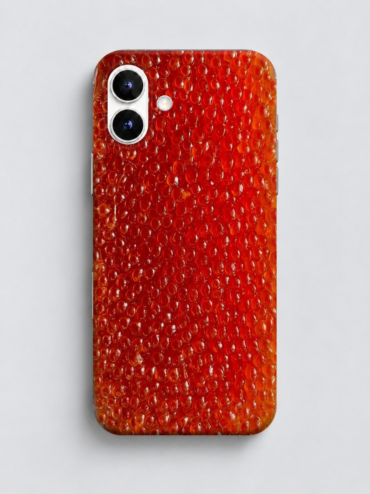 Силиконовый чехол на iPhone 16 икра красная
