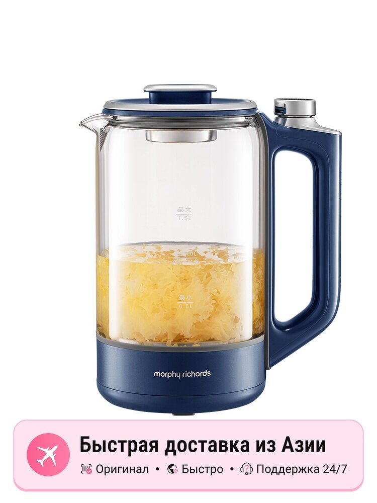 Электрический горшок Morphy Richards Health Pots, синий, 800 Вт, объем 5 литров, функция поддержания температуры