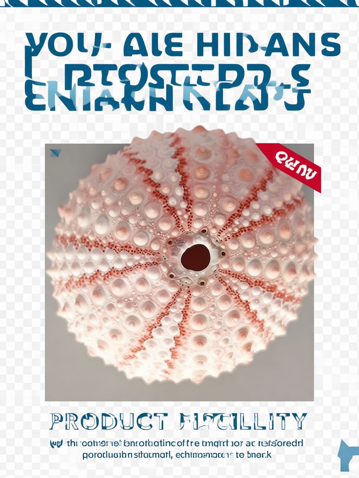 Раковина морского ежа для декора и ночника, 5-6 см