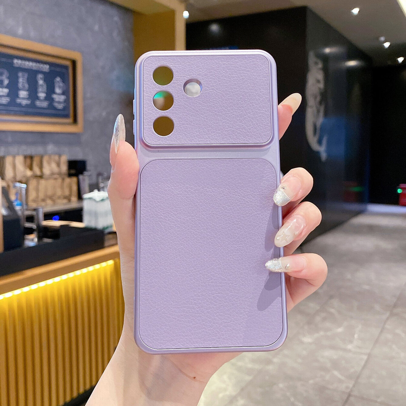 Чехол для Samsung Galaxy A16(Самсунг A16) из двух частей из искусственной кожи, мягкий чехол для защиты объектива