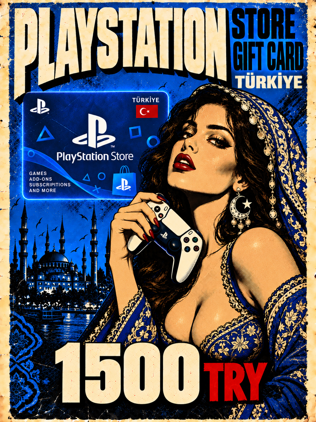 PlayStation Store Турция — подарочная карта 1500 TRY/PlayStation Gift Card Turkey