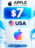 Карта пополнения Apple ID, 7 USD, США, цифровой код Apple Gift Card | Подарочная карта App Store