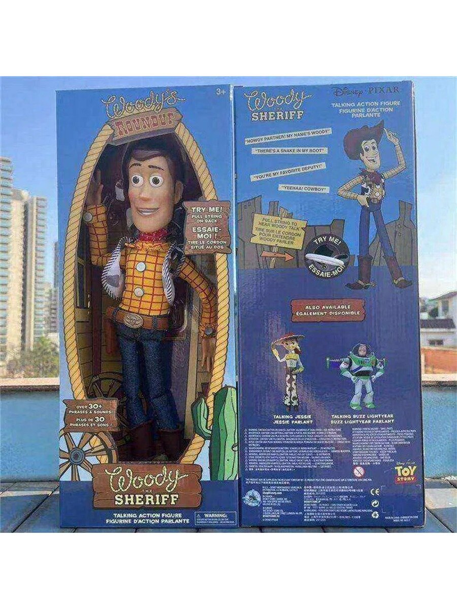История игрушек заговорит Buzz Lightyear, Sheriff Woody, Jessie