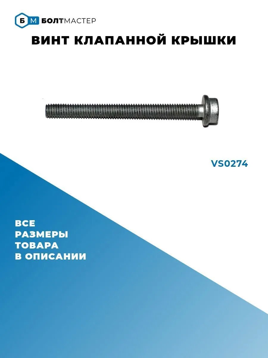 Винт клапанной крышки M6x1x65-10.9 VS0274