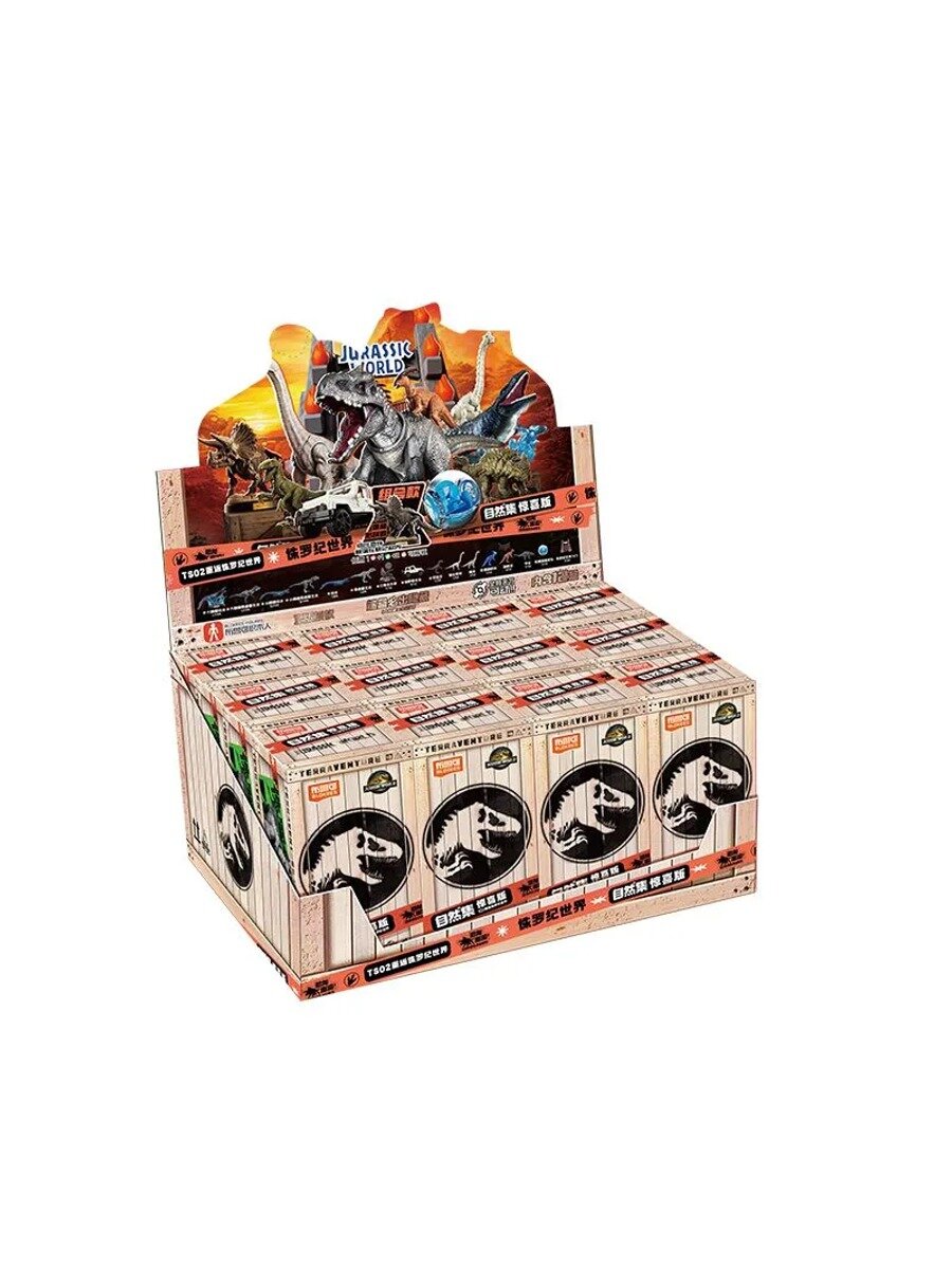 Маленькая скульптура Blokees Новый продукт Jurassic World Surprise Edition 2nd Bomb-End Box (12 упаковок не повторяются)